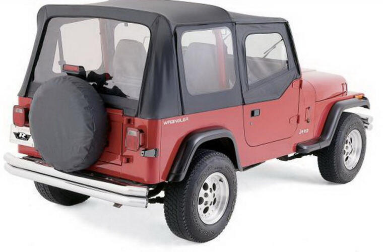 Rampage 2018-2019 Jeep Wrangler(JL) Sport 2-Door Tire Cover w/Camera Slot 30in-32in - Black - 0