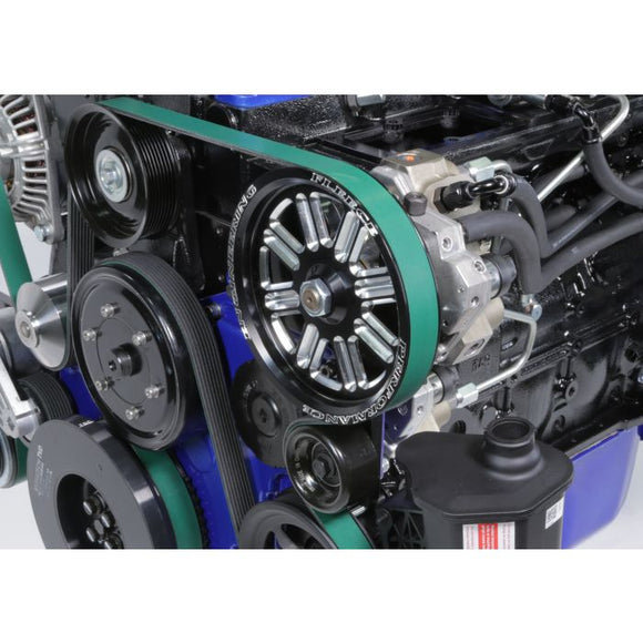 Fleece Performance Dodge Cummins Dual Pump Spoke Pulley (For Use w/ FPE Dual Pump Bracket) Blue