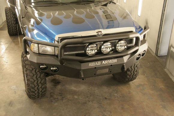 Road Armor 97-01 Dodge 1500 Stealth Front Winch Bumper w/Lonestar Guard - Tex Blk