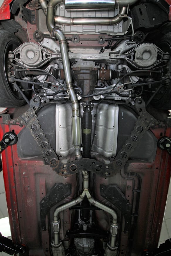 HOOKER BLACKHEART 03-08 NISSAN 350Z DUAL C.B. EXHAUST - 0