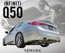 Remark 2014+ Infiniti Q50 Axle Back Exhaust w/Stainless Steel Double Wall Tip-6