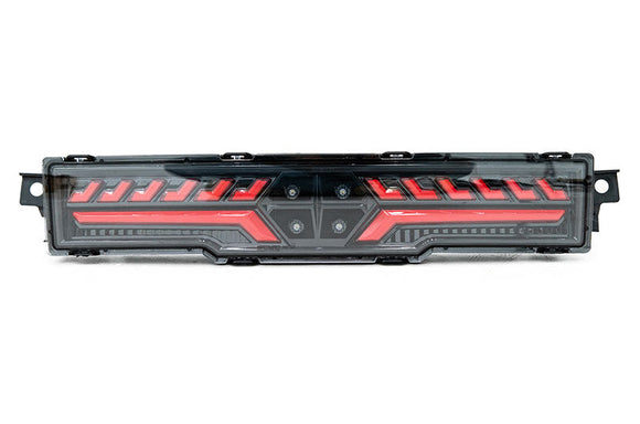 OLM V2 F1 Rear Fog Light (Clear Lens Black Base Red Bar) - 2022 BRZ GR86
