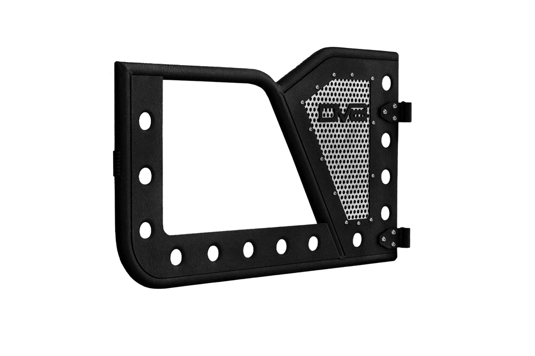 DV8 Offroad Jeep 18+ Wrangler JL / 20+ Gladiator JT Front Rock Doors w/ Perforated Aluminum Mesh