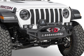 Addictive Desert Designs 2018 Jeep Wrangler JL Rock Fighter Front Bumper w/ Low Profile Top Hoop - 0