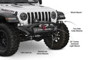 Addictive Desert Designs 2018 Jeep Wrangler JL Stealth Fighter Front Bumper w/ Winch Mounts-10