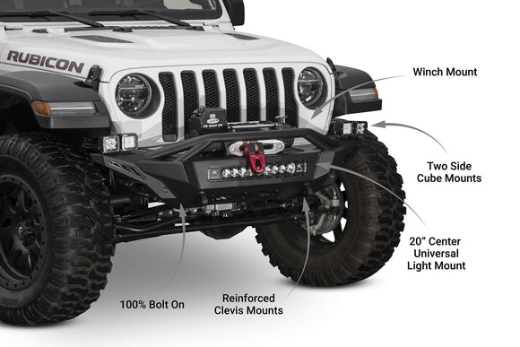 Addictive Desert Designs 2018 Jeep Wrangler JL Stealth Fighter Front Bumper w/ Winch Mounts