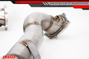 Exhaust - 3" Performance Downpipe and Midpipe w/ X-Pipe & High Flow Cat Combo (JHM) for D4 A8-S8 4.0T-4