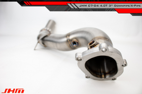 Exhaust - 3" Performance Downpipe and Midpipe w/ X-Pipe & High Flow Cat Combo (JHM) for D4 A8-S8 4.0T - 0