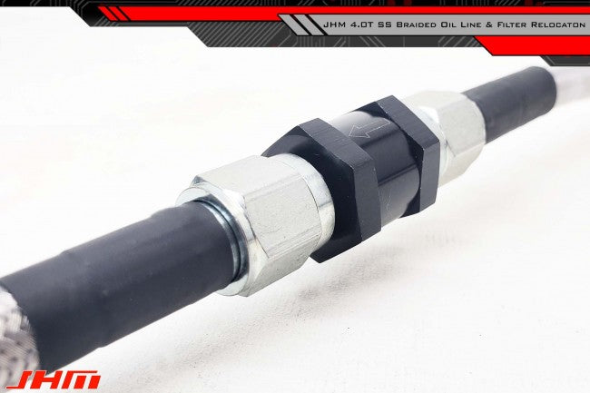 Stainless Braided Turbo Oil Line and Strainer/Screen Relocation