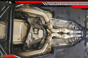 Exhaust - COMPLETE - High-Flow Cat Downpipes with X-Pipe and Integrated Baffle System (JHM Combo) for the B8 S5 4.2L w/ 2.5" CB Connection