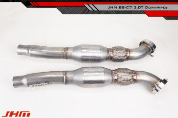 Exhaust - COMPLETE High-Flow Cat Downpipes with Integrated Baffle System (JHM Combo) for the B8 S4-S5 Q5-SQ5 C7 A6-A7 3.0T