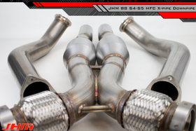 Exhaust - High-Flow Cat Downpipes with X-Pipe and Integrated Baffle System (JHM) for the B8 S5 4.2" - 0