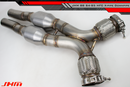 Exhaust - High-Flow Cat Downpipes with X-Pipe and Integrated Baffle System (JHM) for the B8 S5 4.2"-4