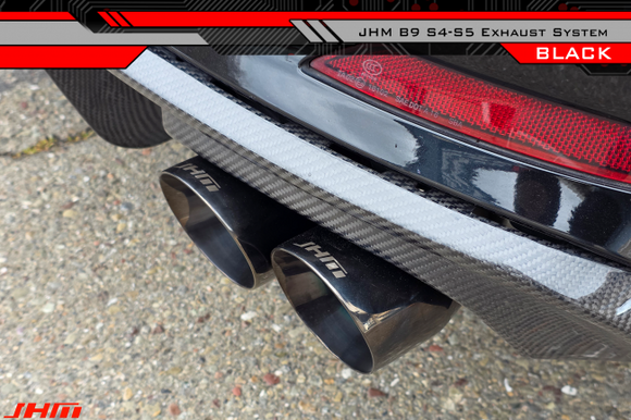 Exhaust - JHM - 2.5" Performance Cat-back - TITANIUM BLACK TIPS for B9 S4-S5 3.0T (4-Door)