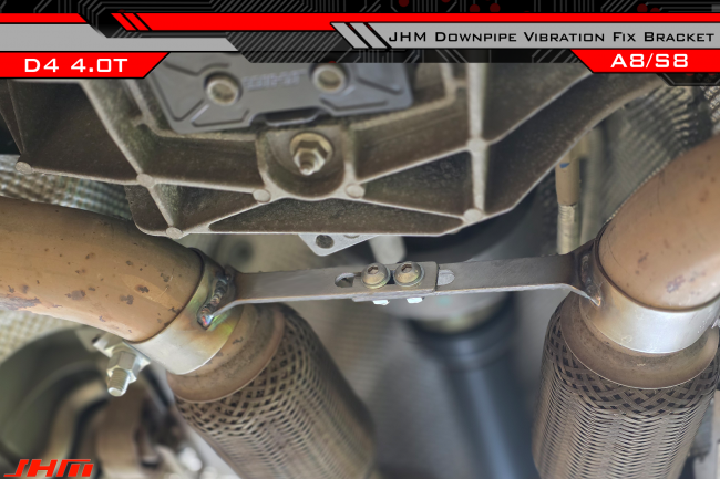 Downpipe Exhaust Bracket - Clamp On (JHM) For 1K/3K Vibration Fix (TSB# 2045720/2) - Audi D4 A8-S8 4.0T - 0