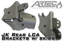 Artec Industries 07-18 Jeep Wrangler JK Rear Lca Brackets With Skids: 3 1/2 In Diameter-1