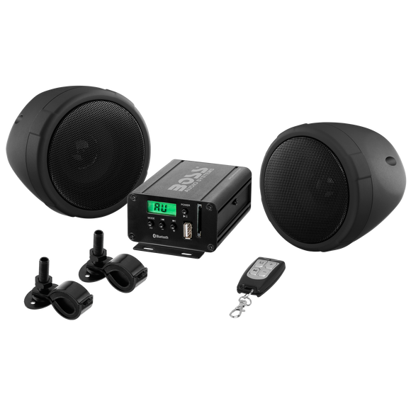 Boss Audio Systems Motorcycle Speakers and Amplifier Audio Sound System