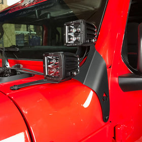 Artec Industries 20-25 Jeep Wrangler JL A-Pillar Dual Led Cube Light Mount - Jl 392 / Jt Mojave - 0