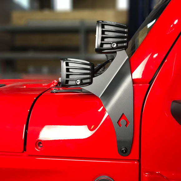 Artec Industries 18-25 Jeep Wrangler JL Jt Jl A-Pillar Dual Led Cube Light Mount
