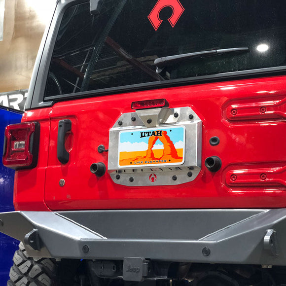 Artec Industries 18-25 Jeep Wrangler JL Sahara Jl Spare Tire Delete Kit V2 - Bare Aluminum