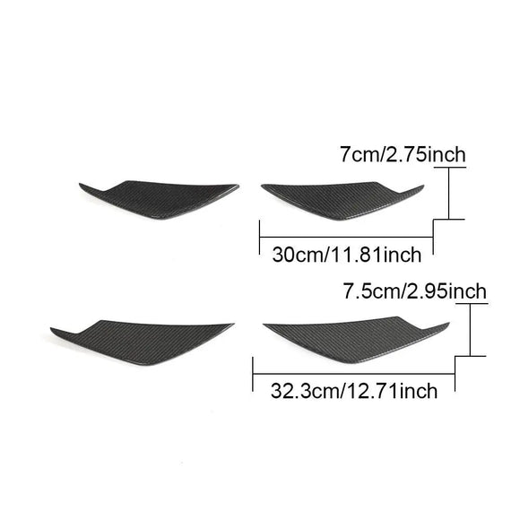 Carbon Fiber Front Bumper Fin Canards for BMW G80 M3 G82 G83 M4 2D 4-Door 2021-2022