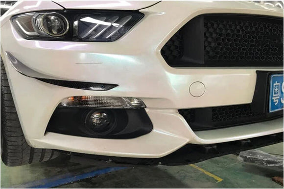 Carbon Fiber Front Bumper Canards for Ford Mustang Shelly GT350 Coupe 2 Door 15-17
