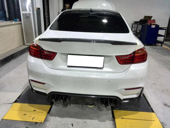 Carbon Fiber Rear Trunk Spoiler V5 For BMW F82 M4 2014-17