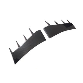 Dry Carbon Fiber Front Bumper Canards for Audi R8 2-Door 2016-2018 - 0