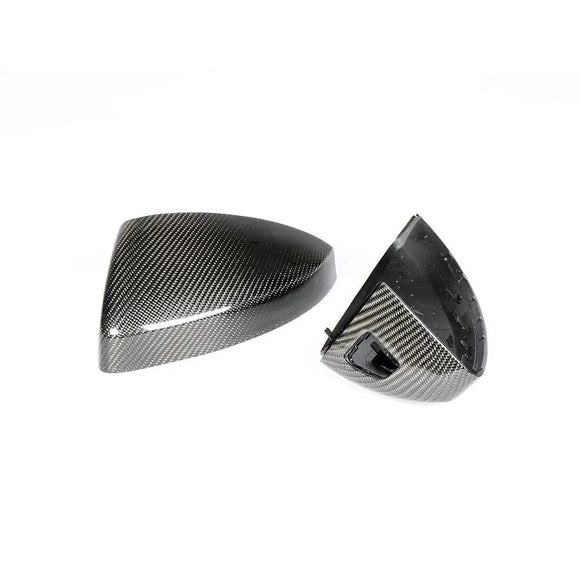 Carbon Fiber Mirror Covers for Audi TT 8S MK3 TTS TTRS TT SLINE 2-Door 15-19 with side lane assist hole