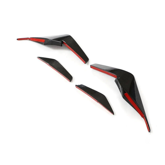 Dry Carbon Fiber Front Bumper Canards V2 for Audi R8 V10 2020-2023