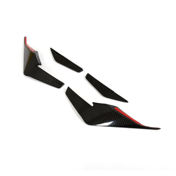 Dry Carbon Fiber Front Bumper Canards V2 for Audi R8 V10 2020-2023