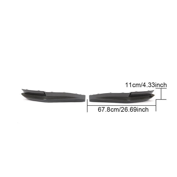 Dry Carbon Fiber Rear Side Splitters for BMW 3 Series G80 M3 Competition Sedan 4D 2021-2022