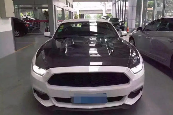 Carbon Fiber Hood for Ford Mustang Coupe Convertible 2-Door 2015 - 2017