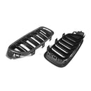 Carbon Fiber Kidney Grille for BMW 3 Series F30 2012 - 2018 dual slat glossy black grill-1