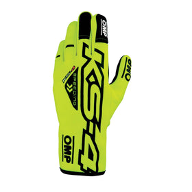 OMP KS-4 KART GLOVES YELLOW / BLACK SZ XXS