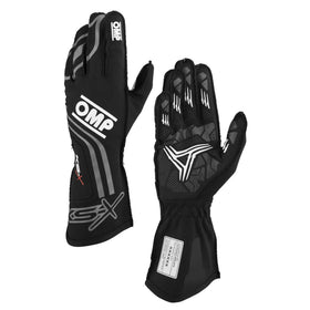 OMP KS-X GLOVES FIA 8877-2022 BLACK SIZE 004 (KIDS)