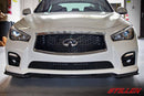 STILLEN FRONT SPLITTER 14-17 INFINITI Q50 RED/SILVER & SPORT - UNFINISHED-2