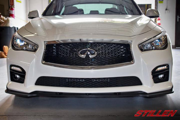 STILLEN FRONT SPLITTER 14-17 INFINITI Q50 RED/SILVER & SPORT - UNFINISHED