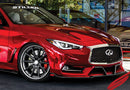 2017-2021 Infiniti Q60 - STILLEN Front Splitter & Winglets [Matte Black] - KB11232-4