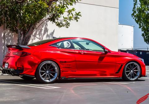 STILLEN 2017-2018 Infiniti Q60 Side Skirts & Rear Corners- Matte Black
