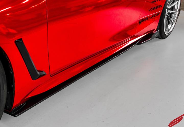 STILLEN 2017-2018 Infiniti Q60 Side Skirts & Rear Corners- Matte Black