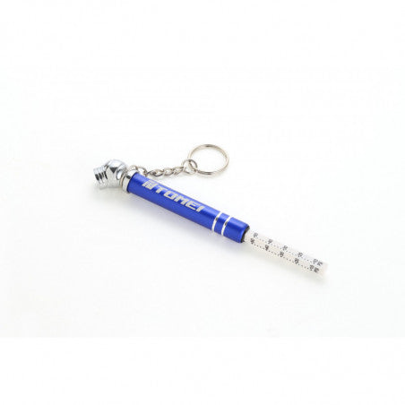 TOMEI KEYCHAIN MINI TIRE PRESSURE GAUGE BLUE