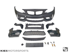 2014-2018 BMW F22/F23 M2 Style Front Bumper W/O PDC Holes - 0