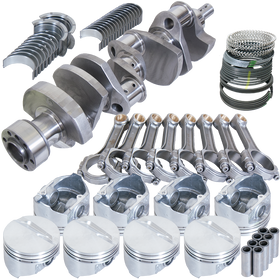 Eagle Chevy 350 1 Pc Rear Seal 4.03in Bore 3.75in Stroke + 0.030in Rotating Assembly Kit 5140 Steel