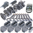 Eagle Chevy Pro Street 383 Rotating Assembly 4140 Crankshaft w/ 4340 I Beam Rods & Flat Top Pistons-1