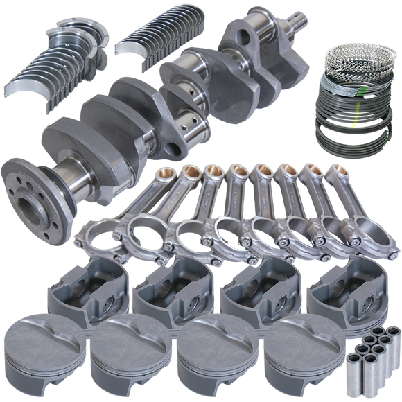 Eagle Chevy Pro Street 384 Rotating Assembly 4140 Crankshaft w/ 4340 I Beam Rods & Flat Top Pist