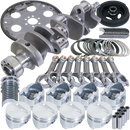 Eagle Chevrolet 350 Balanced 1Pc Rear Seal Rotating Assembly Kit .040 Bore Dome 153 Tooth Flex Plate-1
