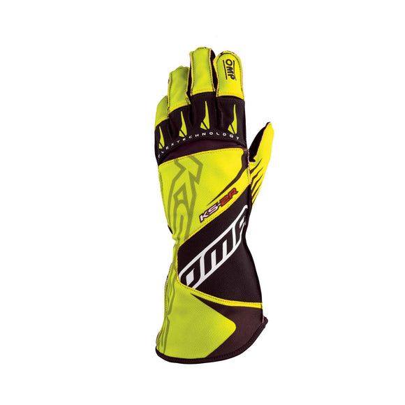 OMP KS-2R GLOVES MY2022 BLACK/YELLOW SIZE S