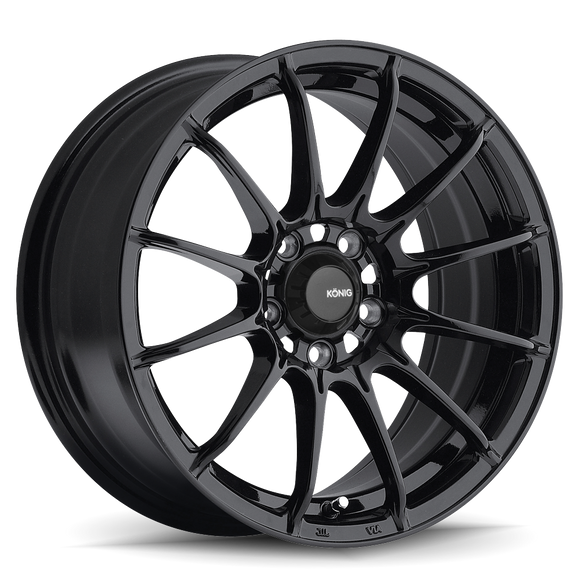 KONIG DIAL IN 15 X 9 +35 4 X 100 CB73.1 GLOSS BLACK