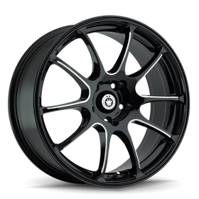 KONIG ILLUSION 17 X 7 +40 5 X 114.3 CB73.1 BLACK/BALL CUT MACHINE
